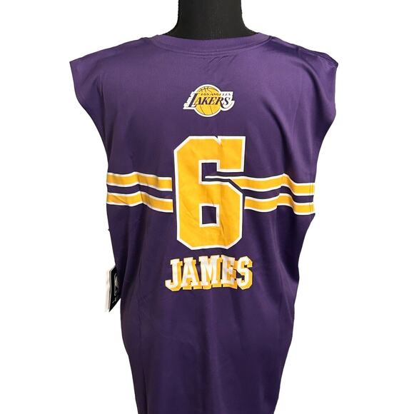 Lebron James LA Lakers NBA Purple #6 Jersey Mens Size L Large - Picture 4 of 6
